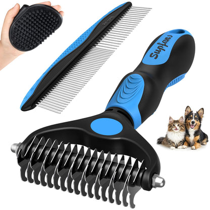3PCS Dog Grooming Kit I Dog Brush for Shedding